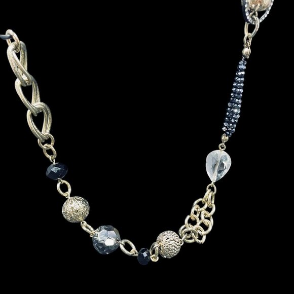 Loft Long Mixed Bead Necklace Statement Boho Layered Trendy Artisan Festival - Picture 6 of 8